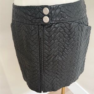 CHANEL Black Lambskin Skirt